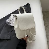 Unisexo Pu Color Sólido Estilo Clásico Hilo De Coser Balde Hebilla Magnética Mochila De Moda sku image 4