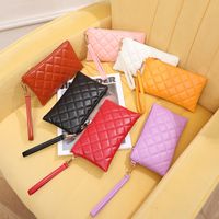 Women's Solid Color Pu Leather Zipper Wallets main image video