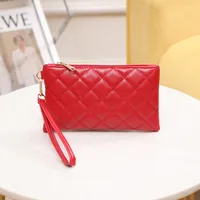 Women's Solid Color Pu Leather Zipper Wallets sku image 1