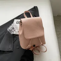 Unisexo Pu Color Sólido Estilo Clásico Hilo De Coser Balde Hebilla Magnética Mochila De Moda sku image 5