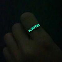 Simple Style Commute Letter Alloy Luminous Plating Open Ring sku image 2