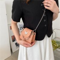 Women's Small Pu Leather Solid Color Butterfly Streetwear Lock Clasp Crossbody Bag main image 5