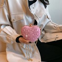 PVC Red Heart Evening Bags sku image 1