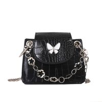Women's Small Pu Leather Solid Color Butterfly Streetwear Lock Clasp Crossbody Bag main image 3