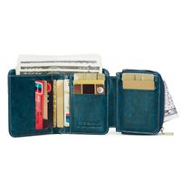 Unisex Solid Color Pu Leather Zipper Wallets main image 3