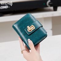 Unisex Solid Color Pu Leather Zipper Wallets main image 2