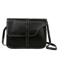 Women's Small Pu Leather Solid Color Vintage Style Square String Crossbody Bag sku image 4