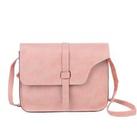 Women's Small Pu Leather Solid Color Vintage Style Square String Crossbody Bag sku image 5