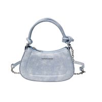 Women's Small Pu Leather Solid Color Basic Pillow Shape Zipper Handbag sku image 3