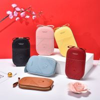 Women's Small Pu Leather Bear Solid Color Cute Zipper Crossbody Bag main image 1