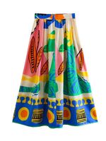 Women's Streetwear Color Block Spandex Polyester Skirt Sets main image 2