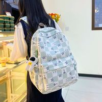 Large Plaid Casual School Daily School Backpack main image 2
