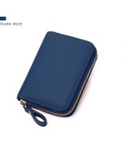 Unisex Solid Color Pu Leather Zipper Card Holders sku image 9
