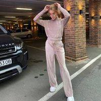 Daily Women's Casual Solid Color Polyester Pants Sets Pants Sets main image 2