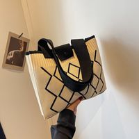 Women's All Seasons Fabric Color Block Classic Style Square Magnetic Buckle Shoulder Bag main image 4