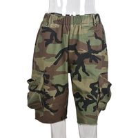 Mujeres Calle Casual Camuflaje Longitud De La Rodilla Lavado Vaqueros sku image 17