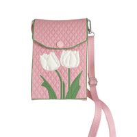 Women's Small Spring&summer Polyester Flower Vacation Square Flip Cover Shoulder Bag main image 5