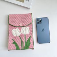 Women's Small Spring&summer Polyester Flower Vacation Square Flip Cover Shoulder Bag main image 4