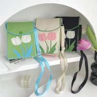 Women's Small Spring&summer Polyester Flower Vacation Square Flip Cover Shoulder Bag main image 2