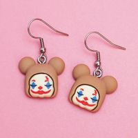 1 Pair Funny Clown Plastic Resin Drop Earrings sku image 1