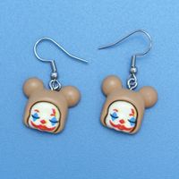 1 Pair Funny Clown Plastic Resin Drop Earrings main image 3