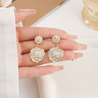 Wholesale Jewelry Elegant Sweet Leaves Flower Bow Knot Alloy Plating Drop Earrings sku image 65