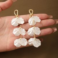 Wholesale Jewelry Elegant Sweet Leaves Flower Bow Knot Alloy Plating Drop Earrings sku image 37