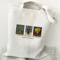 Women's Casual Oil Painting Landscape Shopping Bags sku image 7