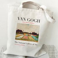 Women's Casual Oil Painting Landscape Shopping Bags sku image 18