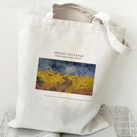 Women's Casual Oil Painting Landscape Shopping Bags sku image 20