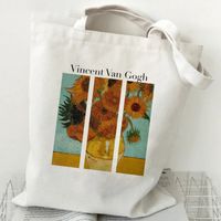 Women's Casual Oil Painting Landscape Shopping Bags sku image 2