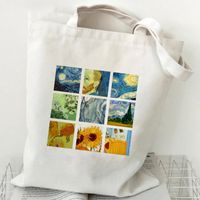Women's Casual Oil Painting Landscape Shopping Bags sku image 8