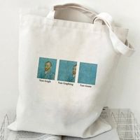Women's Casual Oil Painting Landscape Shopping Bags sku image 9