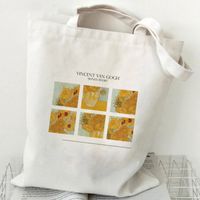 Women's Casual Oil Painting Landscape Shopping Bags sku image 21