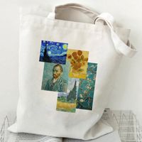 Women's Casual Oil Painting Landscape Shopping Bags sku image 13