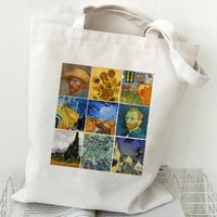 Women's Casual Oil Painting Landscape Shopping Bags sku image 15