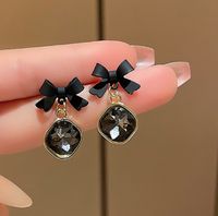 Wholesale Jewelry Elegant Sweet Leaves Flower Bow Knot Alloy Plating Drop Earrings sku image 71