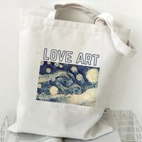 Women's Casual Oil Painting Landscape Shopping Bags sku image 5