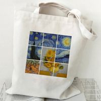 Women's Casual Oil Painting Landscape Shopping Bags sku image 14