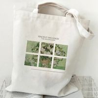Women's Casual Oil Painting Landscape Shopping Bags sku image 19