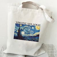 Women's Casual Oil Painting Landscape Shopping Bags sku image 23
