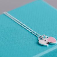 Casual Simple Style Heart Shape Titanium Steel Enamel Pendant Necklace sku image 4