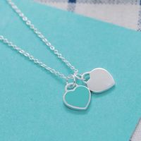 Casual Simple Style Heart Shape Titanium Steel Enamel Pendant Necklace main image 5