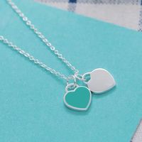 Casual Simple Style Heart Shape Titanium Steel Enamel Pendant Necklace sku image 5