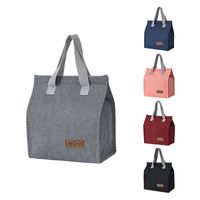 Girl's Unisex Boy's Polyester Solid Color Classic Style Sewing Thread Square Magnetic Buckle Lunch Bag Handbag main image 6