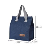Girl's Unisex Boy's Polyester Solid Color Classic Style Sewing Thread Square Magnetic Buckle Lunch Bag Handbag main image 2