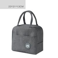 Kid's Adults Polyester Solid Color Classic Style Weave Square Zipper Lunch Bag Handbag sku image 4