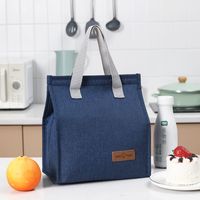 Girl's Unisex Boy's Polyester Solid Color Classic Style Sewing Thread Square Magnetic Buckle Lunch Bag Handbag main image 4