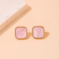 1 Pair Simple Style Geometric Alloy Ear Studs sku image 6