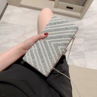 Women's Alloy Solid Color Vintage Style Classic Style Rhinestone Pearls Square Buckle Shoulder Bag main image 2
